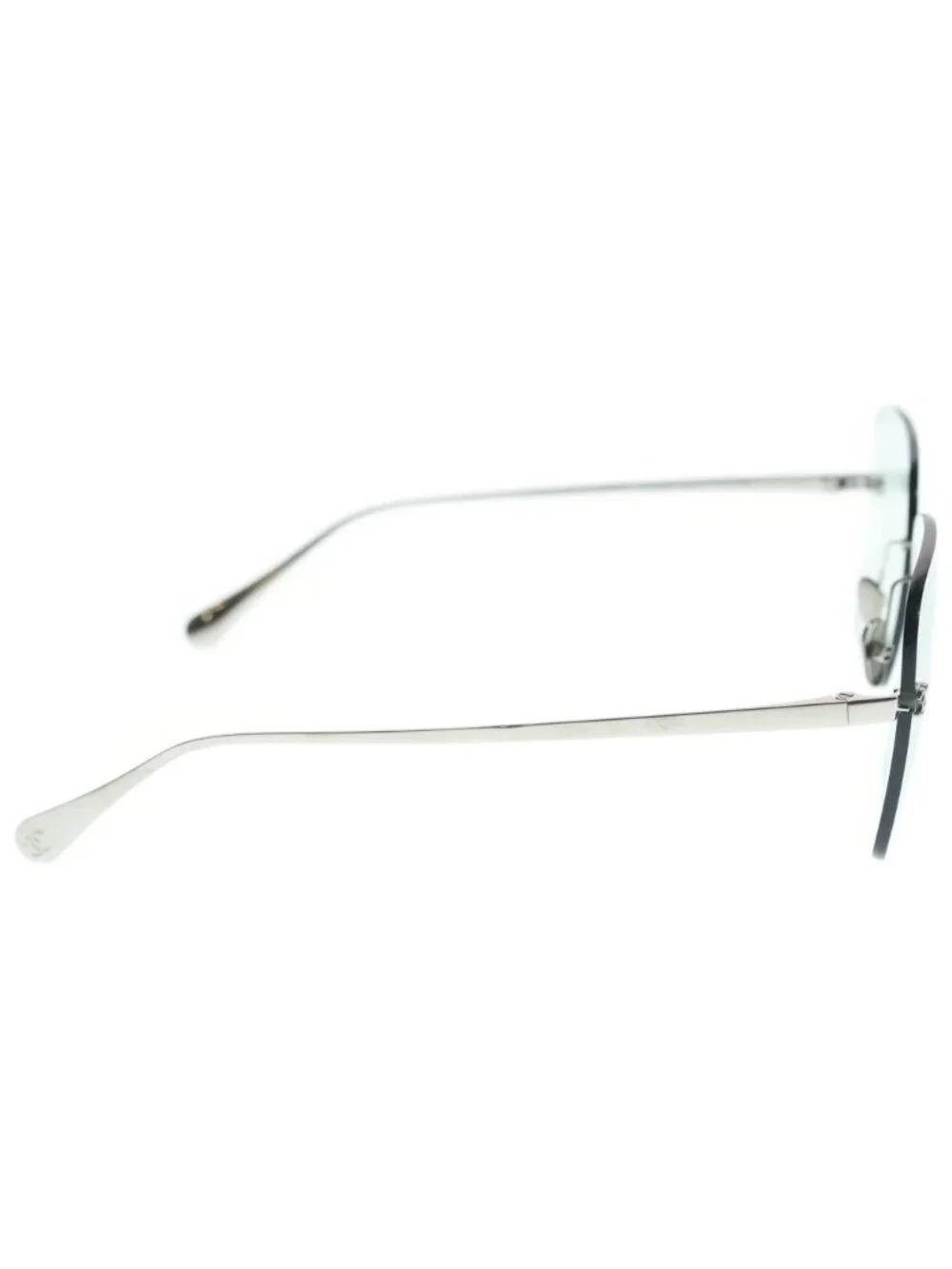 Chanel Sunglasses Square Shape Silver 54 Eyewear